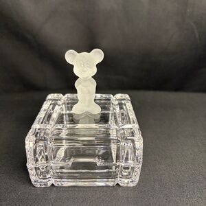 Disney Mickey Mouse Crystal Trinket Box Frosted Mickey Disneyland Disneyworld